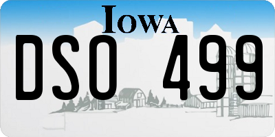 IA license plate DSO499