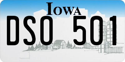 IA license plate DSO501