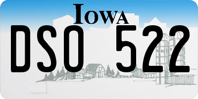 IA license plate DSO522
