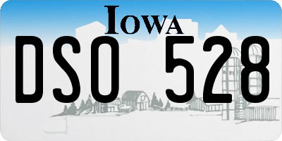 IA license plate DSO528