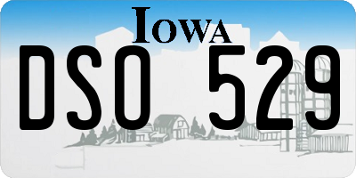 IA license plate DSO529