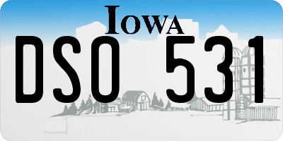 IA license plate DSO531