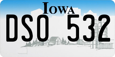 IA license plate DSO532