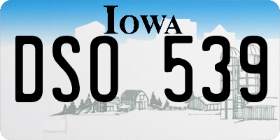 IA license plate DSO539