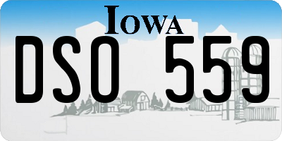 IA license plate DSO559