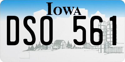 IA license plate DSO561