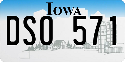 IA license plate DSO571
