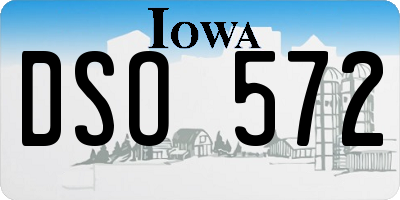 IA license plate DSO572