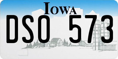 IA license plate DSO573