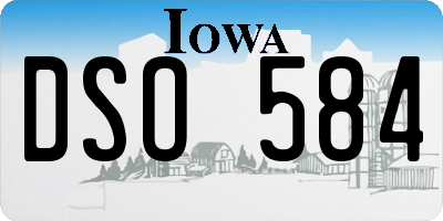 IA license plate DSO584