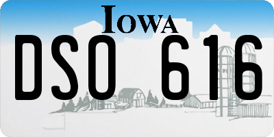 IA license plate DSO616