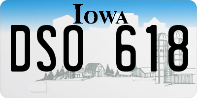 IA license plate DSO618