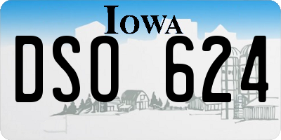 IA license plate DSO624