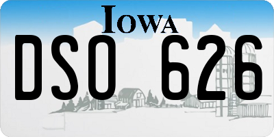 IA license plate DSO626