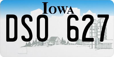 IA license plate DSO627