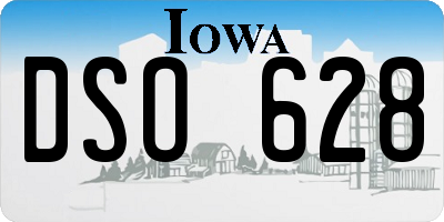 IA license plate DSO628
