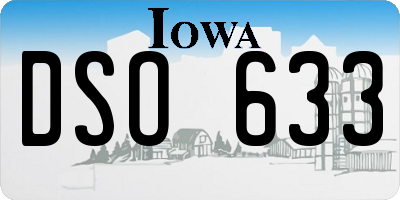IA license plate DSO633