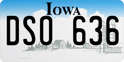 IA license plate DSO636