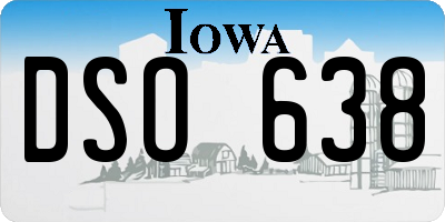 IA license plate DSO638