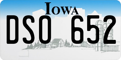 IA license plate DSO652
