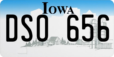 IA license plate DSO656