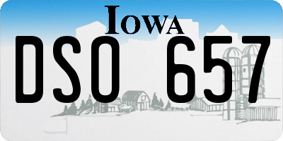 IA license plate DSO657