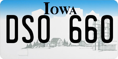 IA license plate DSO660