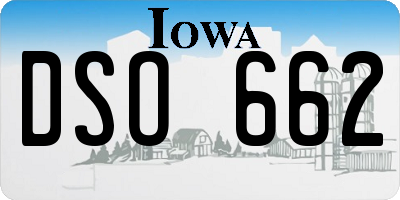 IA license plate DSO662