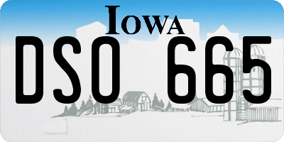 IA license plate DSO665