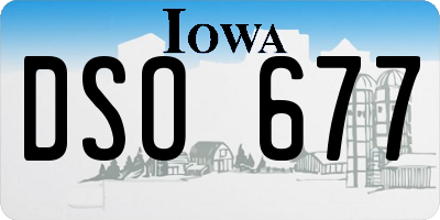 IA license plate DSO677