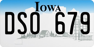 IA license plate DSO679