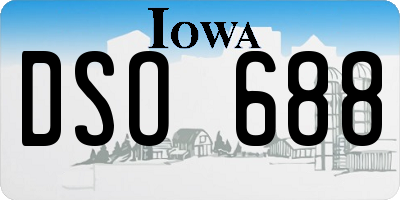 IA license plate DSO688