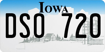 IA license plate DSO720