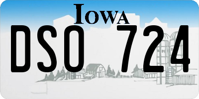 IA license plate DSO724