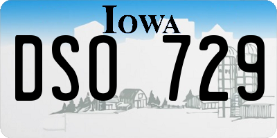 IA license plate DSO729