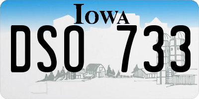 IA license plate DSO733