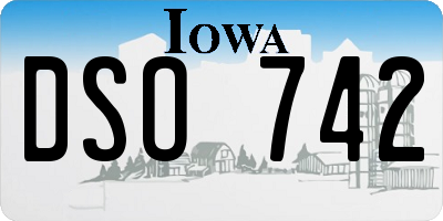 IA license plate DSO742