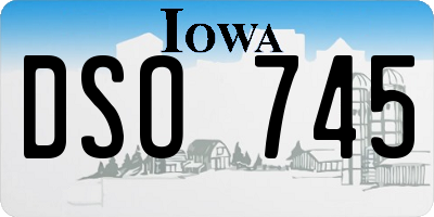 IA license plate DSO745