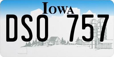 IA license plate DSO757