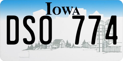 IA license plate DSO774