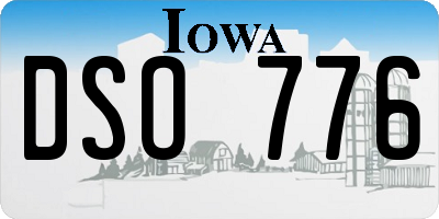 IA license plate DSO776