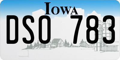 IA license plate DSO783