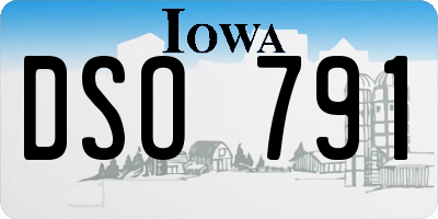 IA license plate DSO791