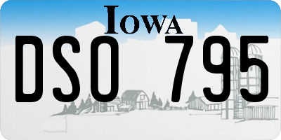 IA license plate DSO795