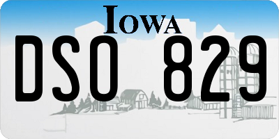 IA license plate DSO829