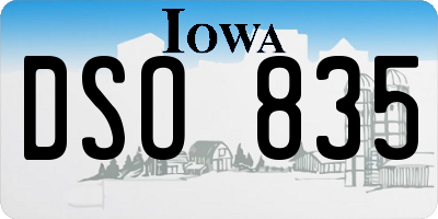 IA license plate DSO835