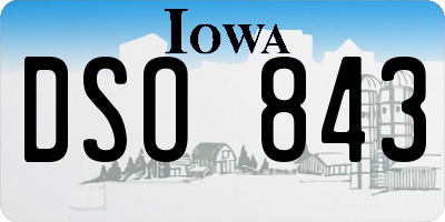 IA license plate DSO843