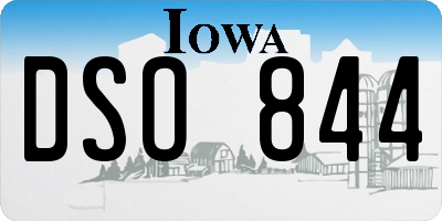 IA license plate DSO844