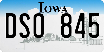 IA license plate DSO845