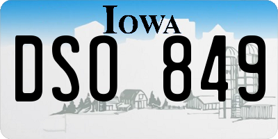 IA license plate DSO849